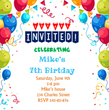 word template birtday invitation
