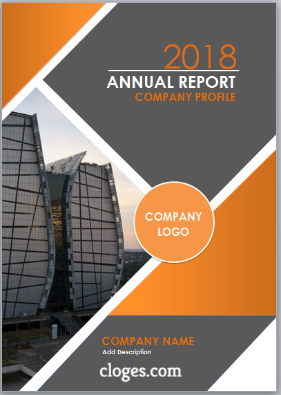Orange Cover Page Template For Microsoft Word