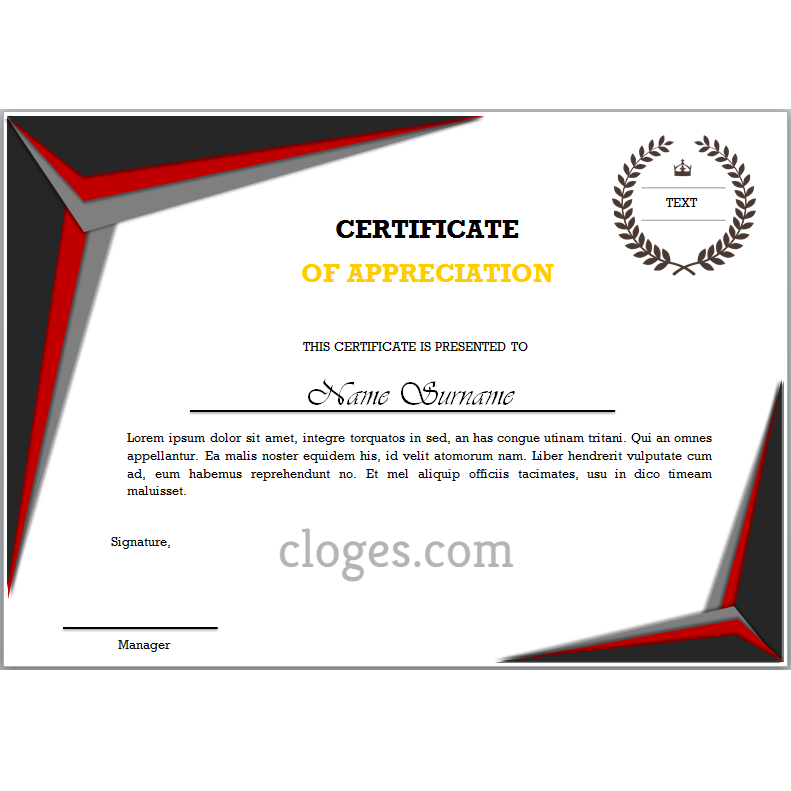 Word Certificate Of Appreciation Template