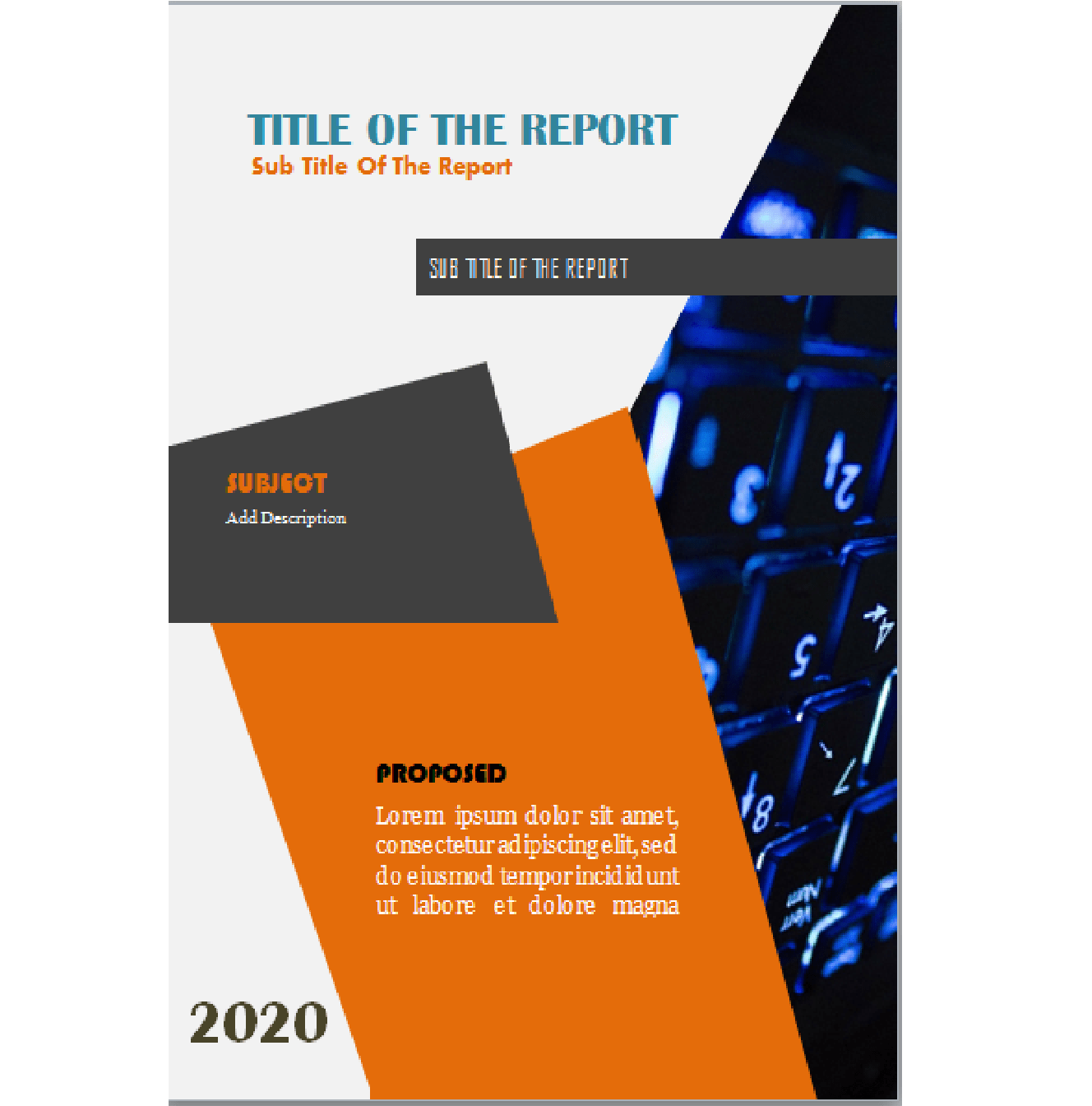 report cover page template microsoft word free download