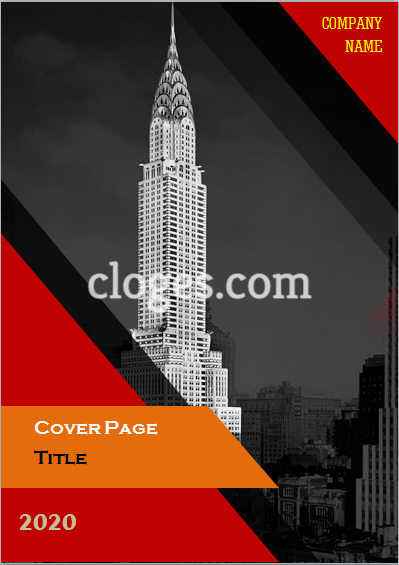 Ultimate Red Cover Page Template For Microsoft Word