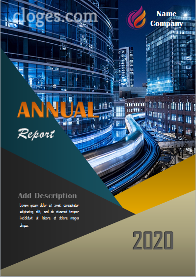 Annual Report Cover Page Microsoft Word Template