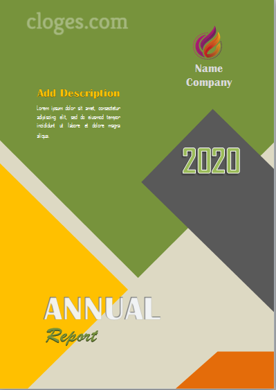 Green Report Cover Page Template Microsoft Word