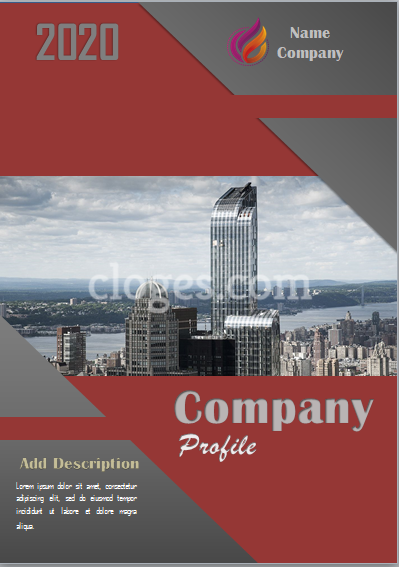 Red Company Profile Free Word Template