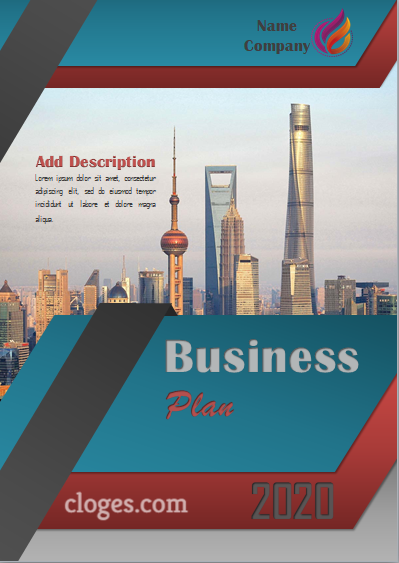 Editable Blue Word Cover Page Business Plan Template