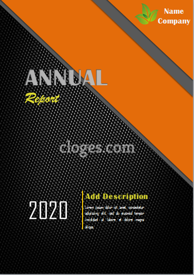 Orange Modern Template Cover Page Microsoft Word