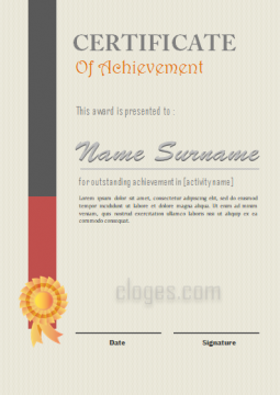 Cream Free Printable Certificate Of Achievement