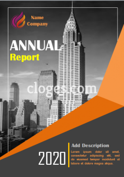 Retro Annual Report Cover Page Microsoft Word Template