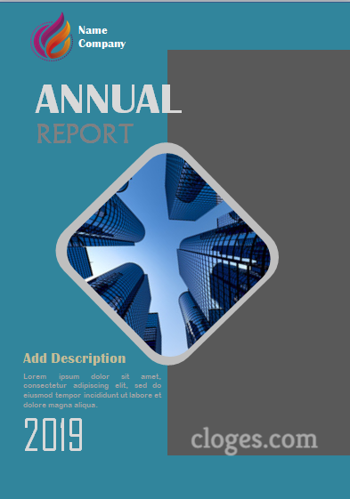 Tosca Annual Report Cover Page Microsoft Word Template