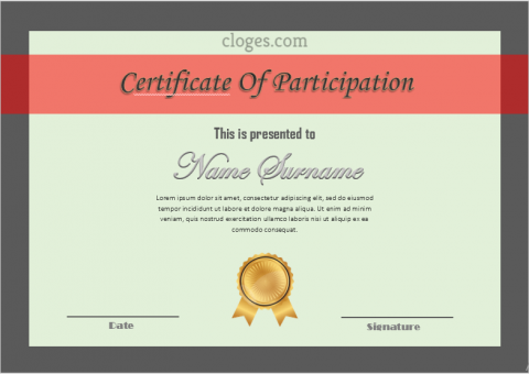 Classic Editable Word Certificate Of Participation Template