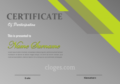 Grey Microsoft Word Certificate Of Participation Template