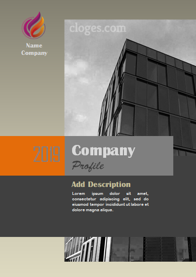 Editable Grey Company Profile Template Word