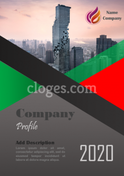 Editable Green & Red Company Profile Template Word
