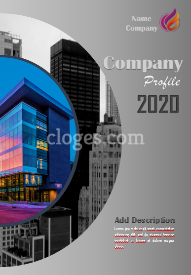 Editable Circle Company Profile Template Word
