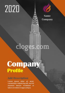 Editable Orange & Grey Company Profile Template Microsoft Word