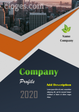 Editable Orange & Blue Company Profile Template Microsoft Word
