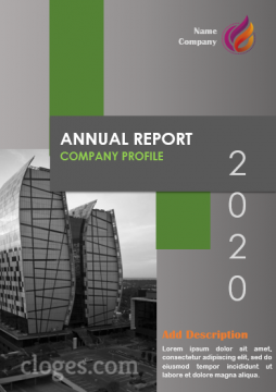 Editable Green & Grey Annual Report Template Microsoft Word