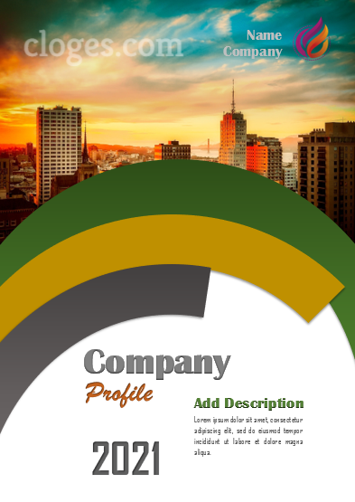 Editable Best Retro Company Profile Cover Template Ms.Word