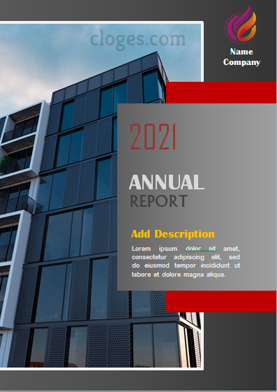 Grey Annual Report Cover Template Word