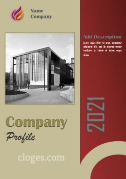Retro Company Profile Cover Template Word