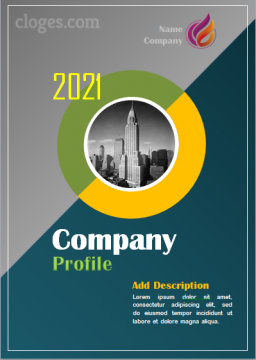 Blue & Grey Company Profile Cover Template Word