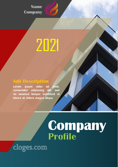 Editable Best Modern Company Profile Cover Template Word