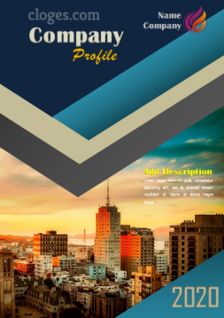 Editable Best Blue Company Profile Cover Template Word