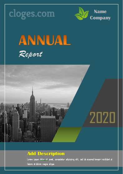 Best Blue Annual Report Cover Template Word