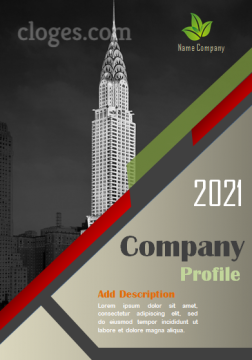Editable Best Grey Company Profile Cover Template Ms.Word