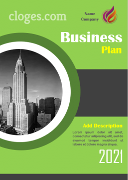Green Retro Business Plan Cover Page Word Template