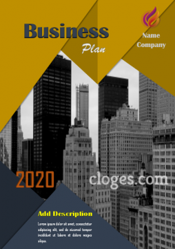 Editable Gold Business Plan Cover Page Template Free