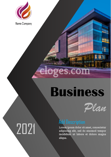 Grey Simple Business Plan Cover Page Word Template