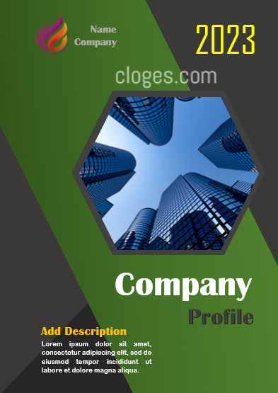 Editable Best Grey & Green Company Profile Template Microsoft Word